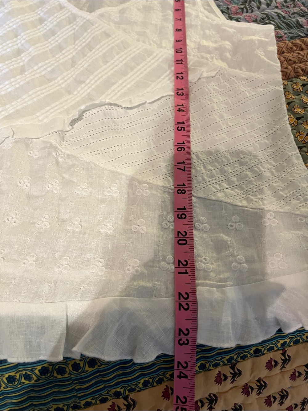 J. Jill White Eyelet V-Neck Sleeveless Camisole - Picture 4 of 6